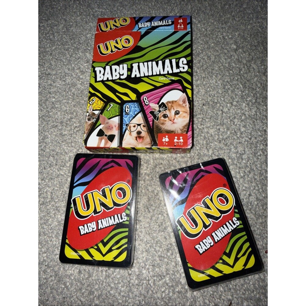 New!  Cards Sealed.   UNO Baby Animals Card Game RARE EDITION